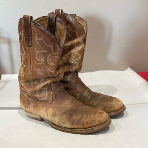 Double H Distressed Brown Western Boots